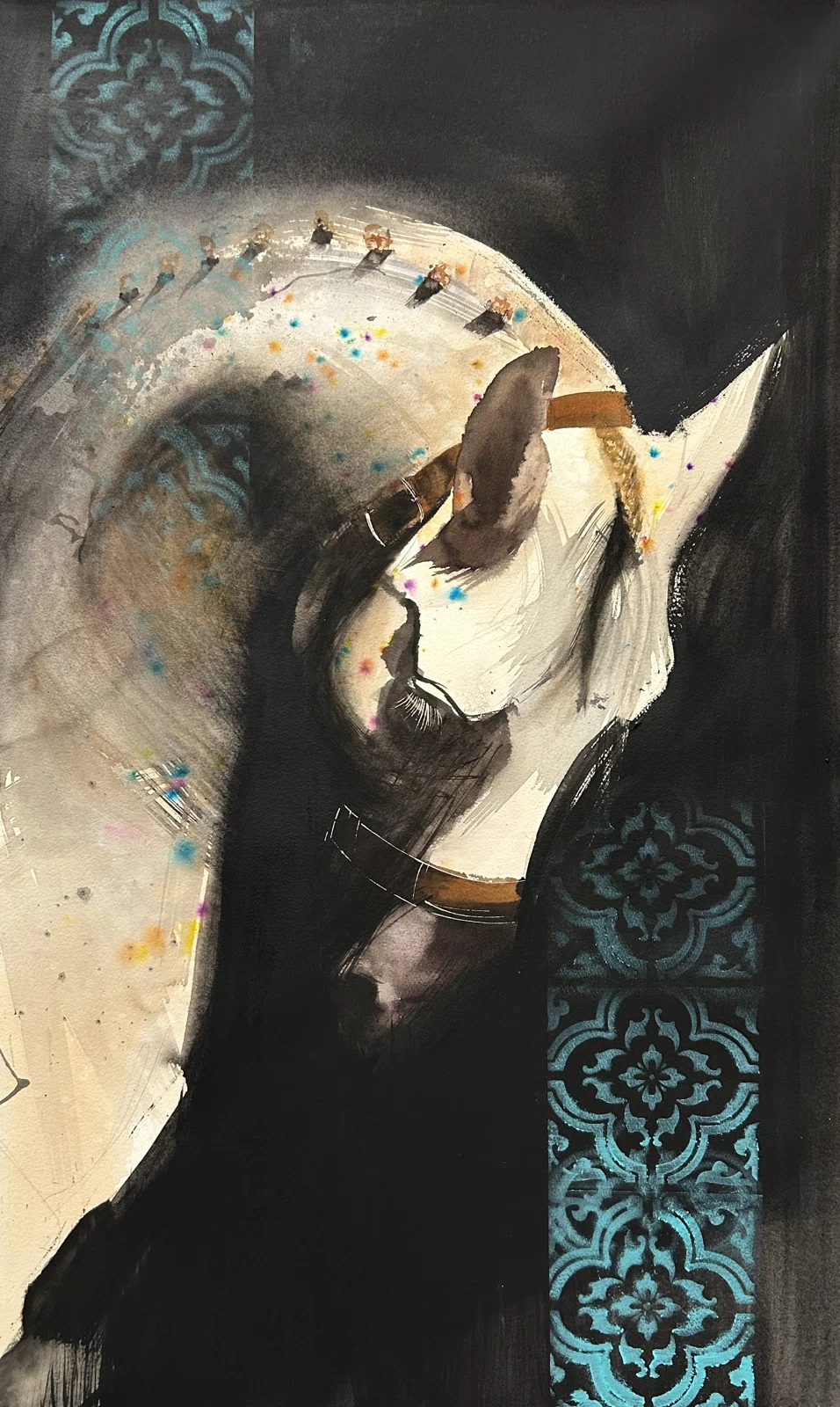 Caballo, acuarela