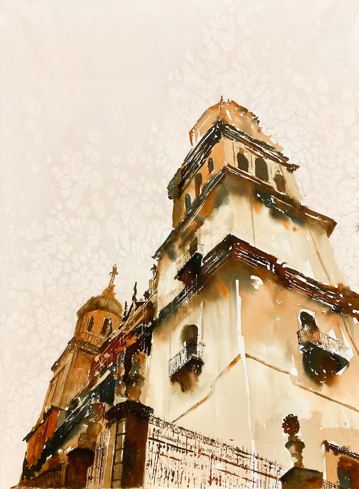 Catedral, acuarela